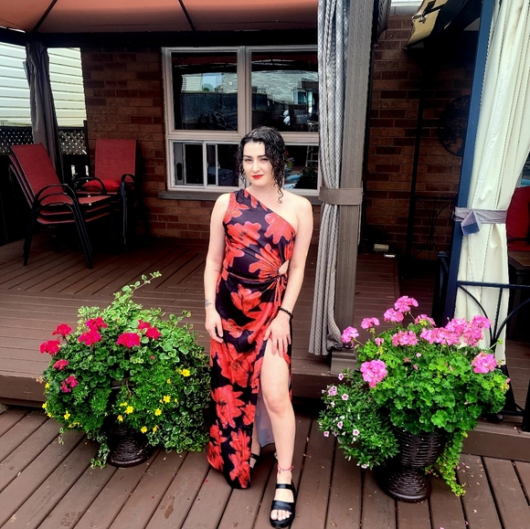 WHITEFOX Formal Slit Wrap Dress - Picture 2 of 4